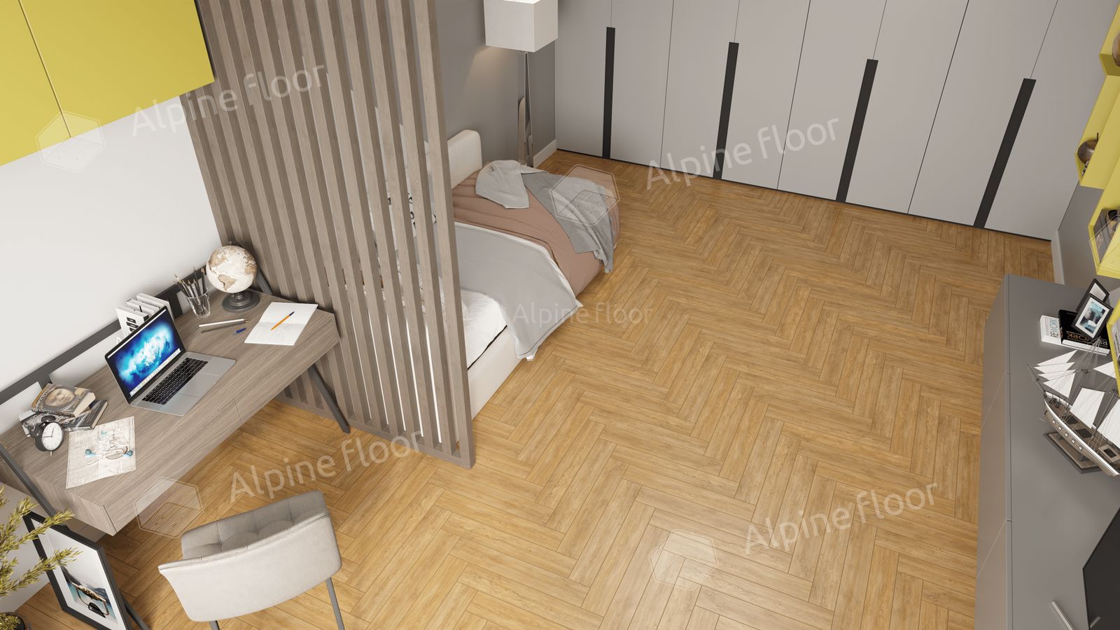 Ламинат Alpine Floor Herringbone LF102-04 Дуб Тулуза