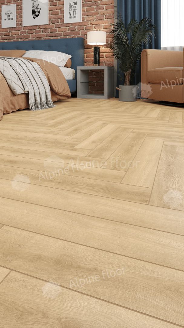 Ламинат Alpine Floor Herringbone LF102-05 Дуб Шампань