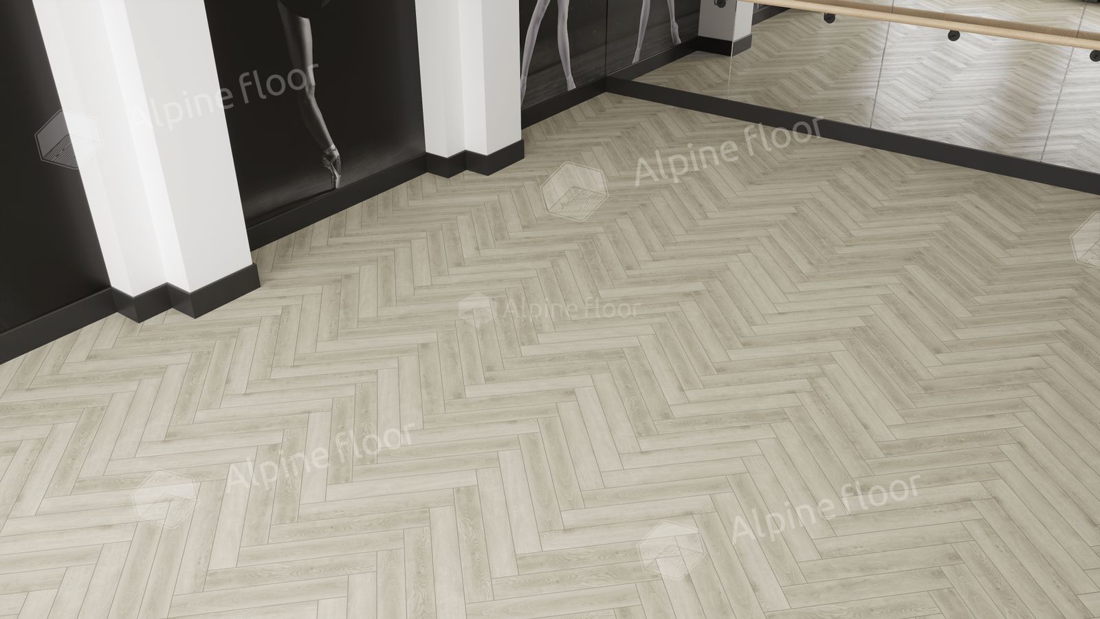 Ламинат Alpine Floor Herringbone LF102-06 Дуб Монпелье