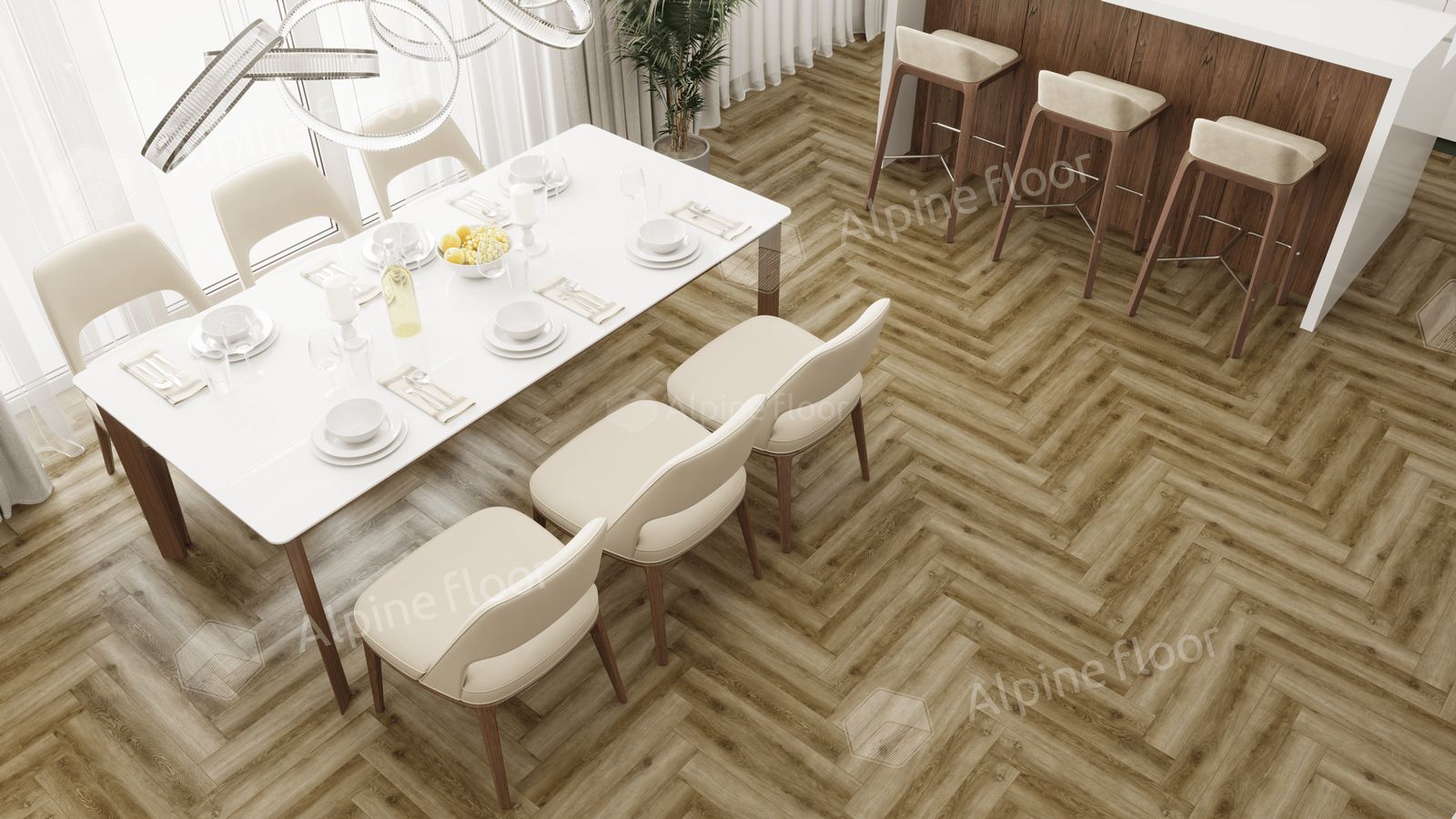 Ламинат Alpine Floor Herringbone LF102-09 Дуб Марсель