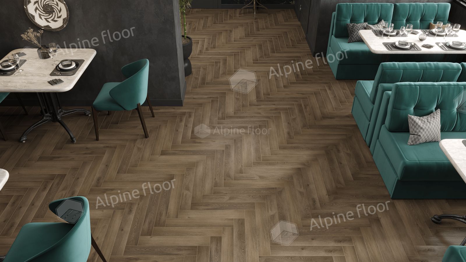 Ламинат Alpine Floor Herringbone LF102-11 Дуб Анжу