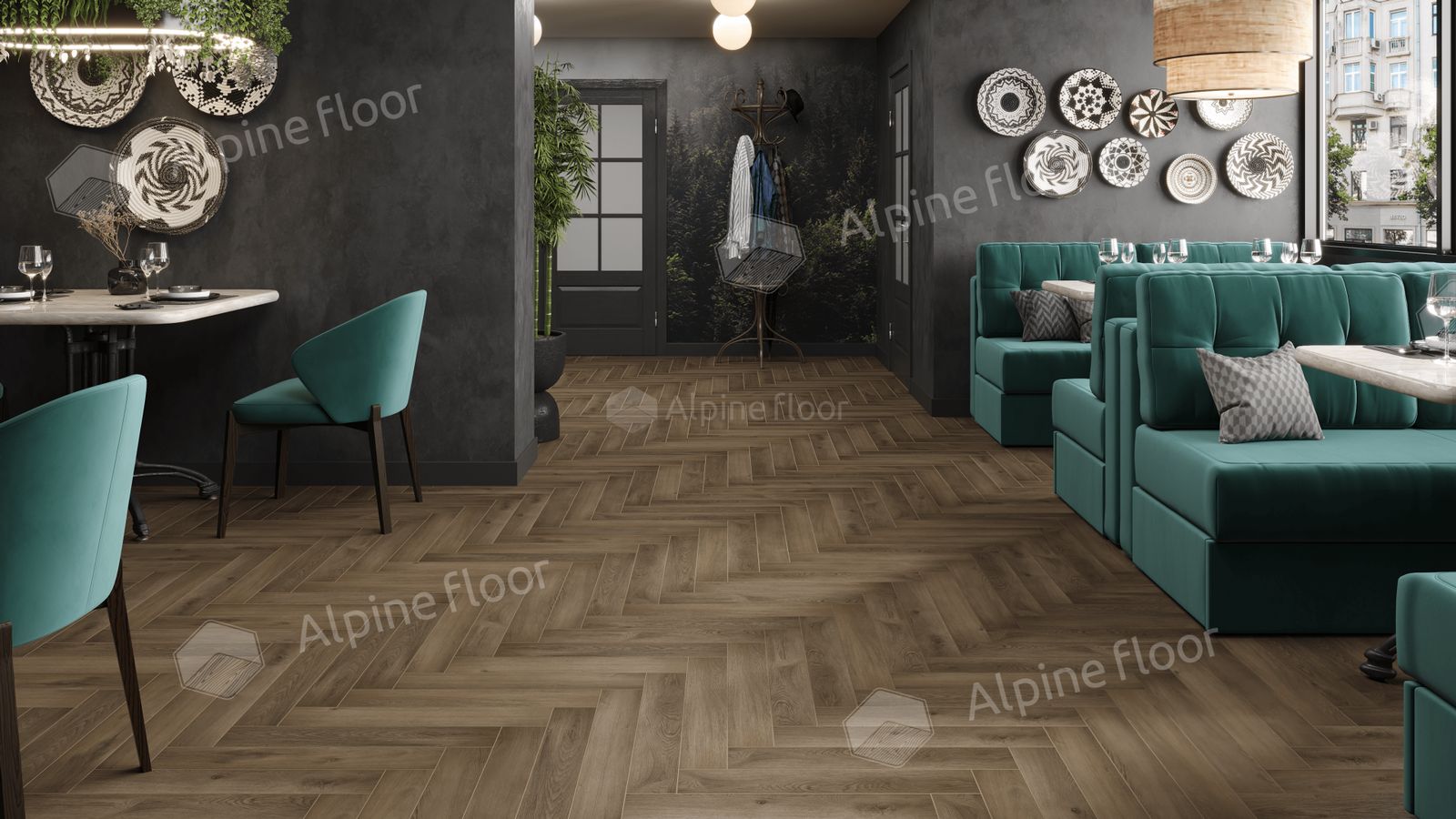 Ламинат Alpine Floor Herringbone LF102-11 Дуб Анжу