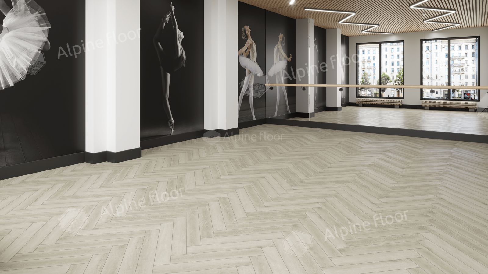 Ламинат Alpine Floor Herringbone LF102-06 Дуб Монпелье