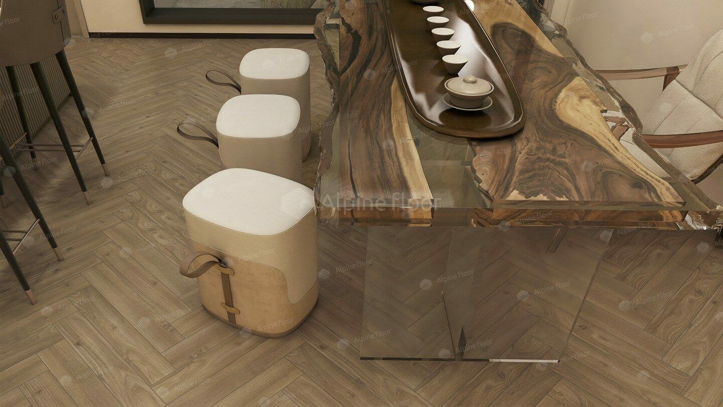 Ламинат Alpine Floor Herringbone LF107-10A Дуб Венето